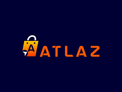 ATLAZ atlaz brand identity designr e commerce logo flat logo graphic design icon logo logo design minimal logo store logo