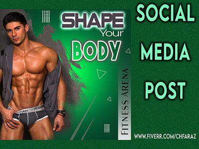 Social Media Post Design | Hunk | Gym | Instagram | Facebook adobe photoshop facebook fitness fitness model flyer flyer template graphic design gym hunk instagram story male model social media design social media post underwear