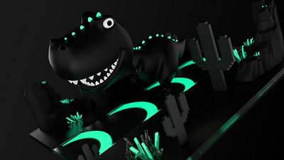 Dino - Mini game branding gamedesign gamemodeling