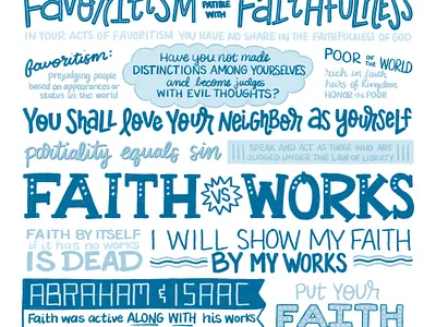 James Ch 2 Lettering bible lettering bible verse book of james design graphic design handlettering illustration lettering procreate