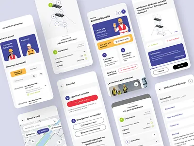 App - Protectionbtp 👷 app app design construction construction site design flat design flat illustration illustration ios app mobile app security uiux