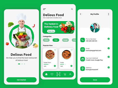 Food Mobile App app design food app mobile design ui ui ux ux website ui