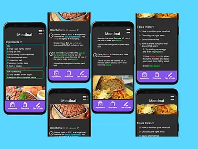 Daily UI 40 - Recipe cooking dailyui dailyuichallenge design framer recipe ui ux