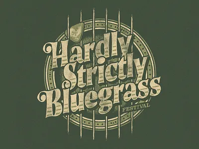 Hardly Strictly Bluegrass bluegrass design festival guitar merch music new orleans nola san francisco vector