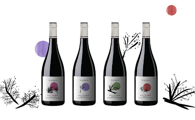 Imagined flowers - Wine Label and concept branding concept design flowers graphic design illustration ink