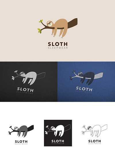 Sloth Sleepwear - Brand and Character Design branding clothing concept design fashion graphic design illustration logo marca ropa sleepwear sloth