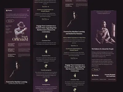 Mobile Responsive Design for Marketing Platform 2021 trend dark dribbble best shot figma fintech mobile responsive technology dark ui uix user interface design ux visual design web web design website website interface