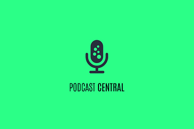 Podcast Central icon logo typography