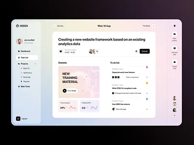 Index Dashboard design interface product service startup ui ux web website