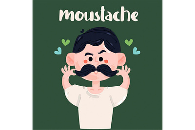 A Guy with Mustache Illustration awareness beard guy health illustration men moustache movember mustache vector