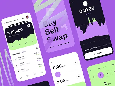 Crypto wallet - Mobile app app app design bitcoin blockchain crypto crypto currency cryptocurrency mobile app mobile app design mobile design mobile ui wallet