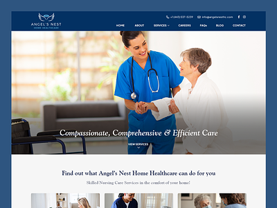 Angel's Nest // Web Design health healthcare healthcare web design hospital nurse senior care senior care web design