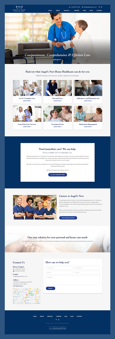 Angel's Nest // Web Design health healthcare healthcare web design hospital nurse senior care senior care web design