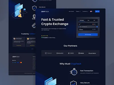 Cryptocurrency Exchange Website bitcoin converter credit crypto cryptocurrencies cryptocurrency debit dollar etherium exchange money trader trading ui web design website