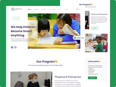 School Kid Landing Page boys brand branding child children design girl kids kindergarden landingpage playground school school kids schoolhome student teacher ui uiux webdesign website