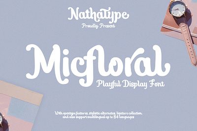 Micfloral - Display Font branding design font fonts logo logotype type typeface typography