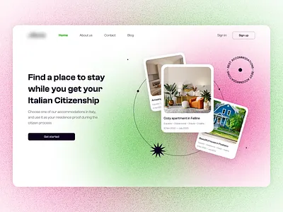 An app to rent places about abstract apartment app citizenship condo design finder homepage houses landing page place rent seach shot ui ux