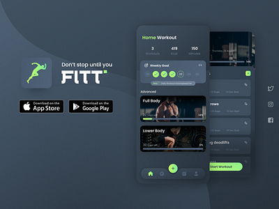 Fitt - UX/UI Mobile app Design app design graphic design logo mobile app ui