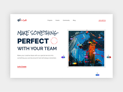 i-Lab Project 3d adobexd animation best branding clean collaboration elegant explore lab motion graphics profile project simple studio team teamwork trend