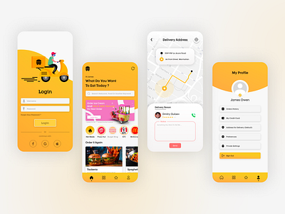 Food Delivery UX/UI Mobile app Design app branding design graphic design logo mobile app ui ux