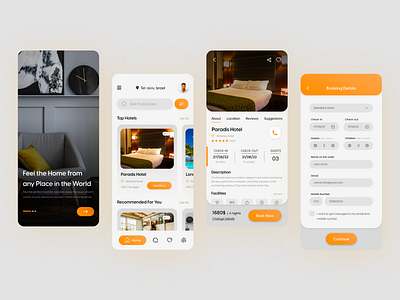 Hotel Booking UX/UI Mobile app Design