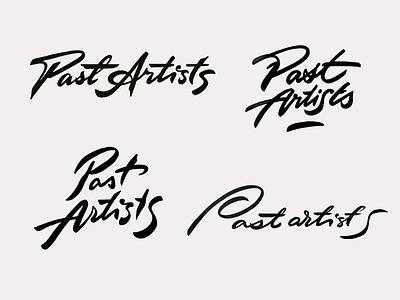 Past Artists art branding calligraphy custom flow georgia okeefe handwritten lettering logo logotype pastartists premium process script signature type unique