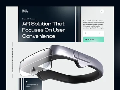 Glasmart - AR Glasses ar ar design creabik ecommerce eye glasses product landing product landing page product page shop shop page smart ui