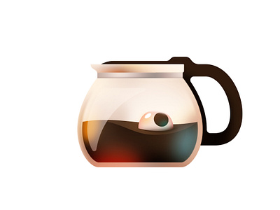 Coffee Pot 2d coffee dribbbleweeklywarmup eye eye ball halloween horror illustration murder pot scary spooky vector