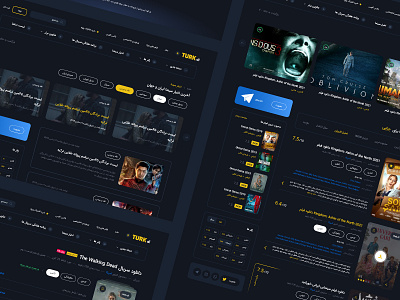 Turkdl Website 🎬 clean dark mode design film film website imdb landing landing page movie movie webdesign movie website night ui ux web design web site webdesign website design