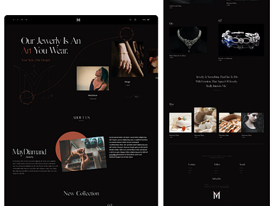 Jewelry Store 💎 beauty branding design e commerce graphic design illustration jewellery landing page store ui ux website women beauty