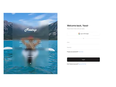Meetup Sign up appdesign design figma graphic design register sign in sign up simple ui ui ux ux