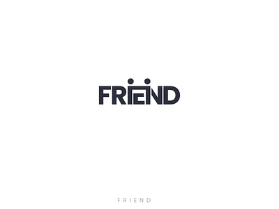 Friend Logo friend logo friend typo logo friend typography logo