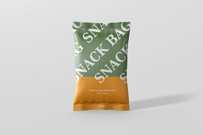 Snack Foil Bag Mockup bag branding candy cereals chips chocolate design foil food mockup nuts packaging plastic presentation protein snack