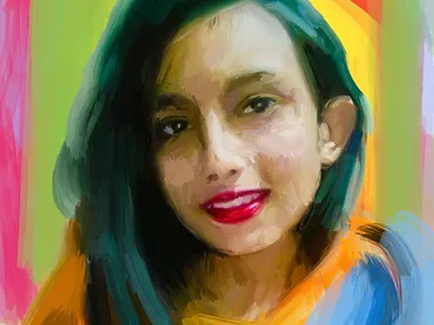 DIGITAL PAINT MARINA AKTER art cartoon design digital art digital illustration digitalpaint illustration paint portrait