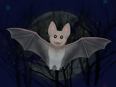 Bat design dribbleweeklywarmup graphic design illustration procreate