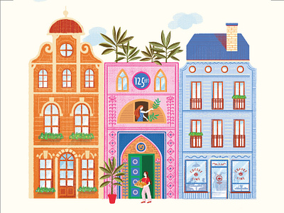 Barery street IV bakery design illustration street