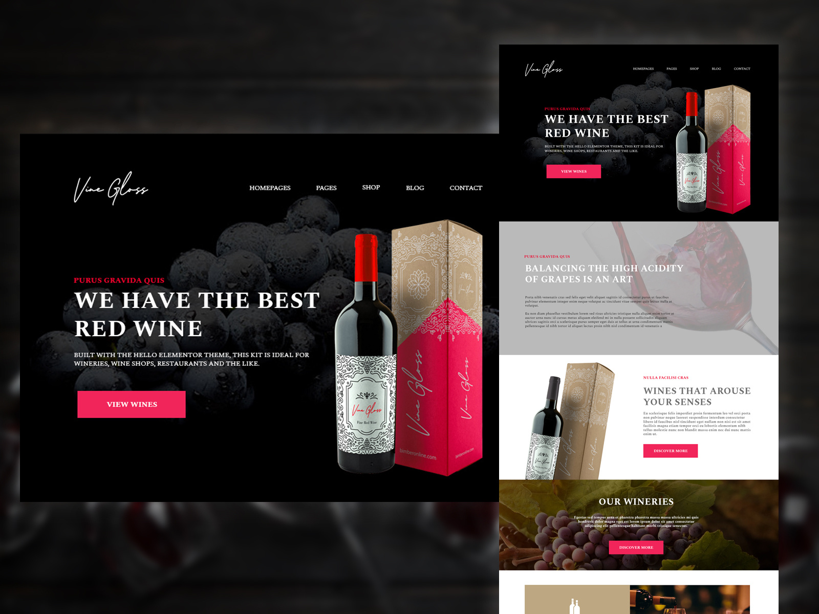Wine Template by Himanshu on Dribbble