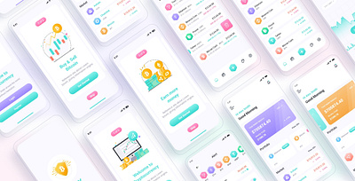 Crypto Wallet Mobile App UI Kits bitcoin card design coin currency crypto trading currency exchange digital currency ethereum ico mining share market ui ui design ux design