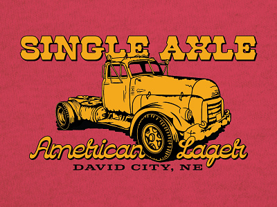 Salt Mine City Single Axle T-shirt Design american axle beer brewery city craft beer crumby creative david city hand drawn illustration lager micro brewery mine nano brewery nebraska salt screen print single t shirt