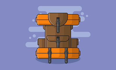 Backpack adventure vector illustration adobe illustrator adventure art artwork backpack cartoon design digital art digital illustration flat graphic graphic design icon illustration vector vector art