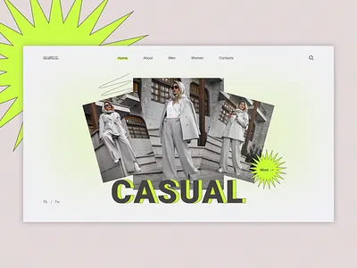 Shop casual clothing - Website concept agency branding clothes company concept design dress fashion graphic design landing landing page logo model photo store style ui ux woman