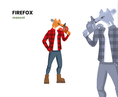 Firefox-Cartoon Fox Mascot branding cartoon forrest fox fox mascot graphic design illustration logo lumberman lumberman mascot mascot mascot illustration rebrand vector vector illustration