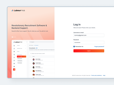 Labour Hub add users color tokens components design system form form builder login side-bar table dropdown tags and dropdown ui user permissions ux