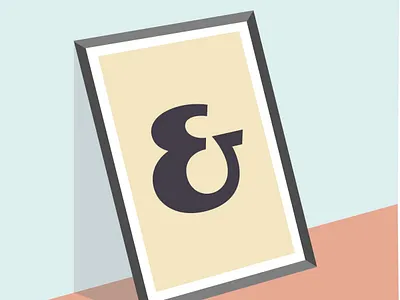 Ampersand #026 ampersand flatdesign flatposter illustration lettering type typography