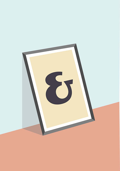 Ampersand #026 ampersand flatdesign flatposter illustration lettering type typography