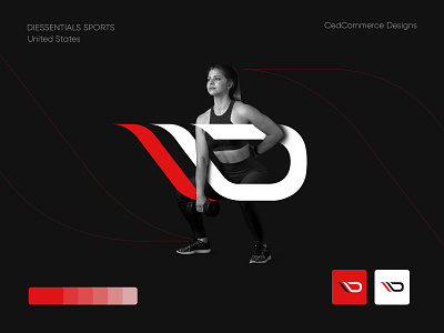 Diessentials Sports branding design brand identity branding fitness fitness logo logo logomark minimal logo monogram sports logo