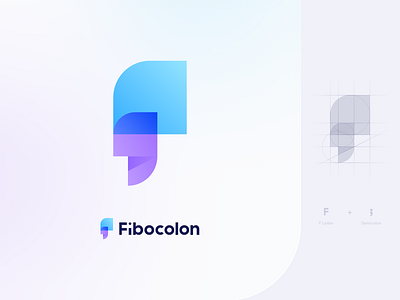 Fibocolon Logo Design branding f f logo logo logo design logodesign minimal semicolon semicolon logo visual identity