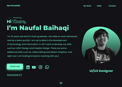 Portofolio CV NaufalBaihaqi graphic design ui ux