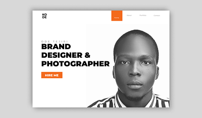 Portfolio Landon Page branding design typography ui