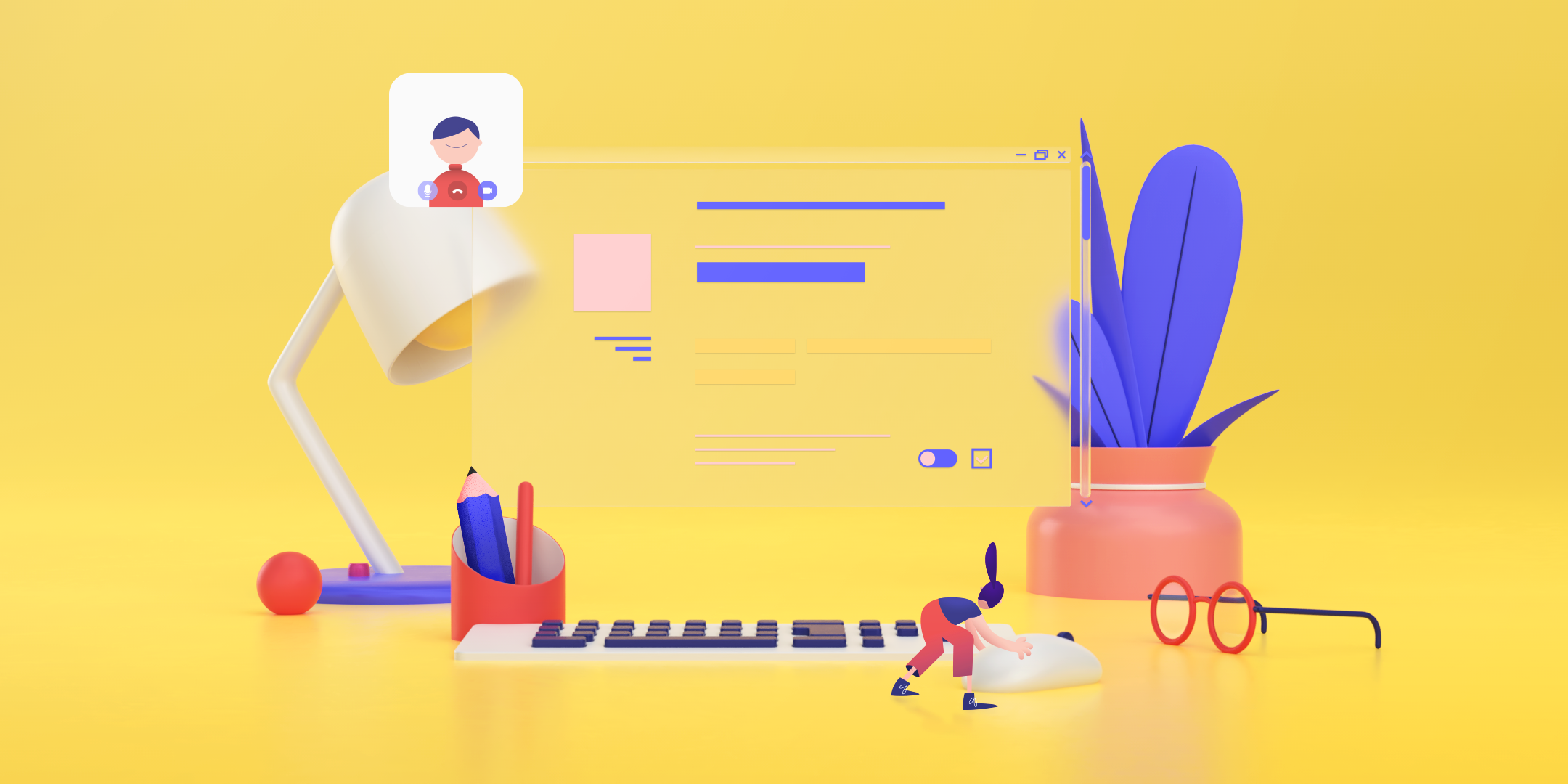 Maison des langues - Styleframes 2d3d after effects art blue design illustration learning motion school vector yellow